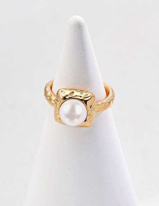 Minimalist Natural Pearl Ring, S925 silver pearl ring, natural pearl jewelry, adjustable ring, minimalist ring design, everyday elegant ring
