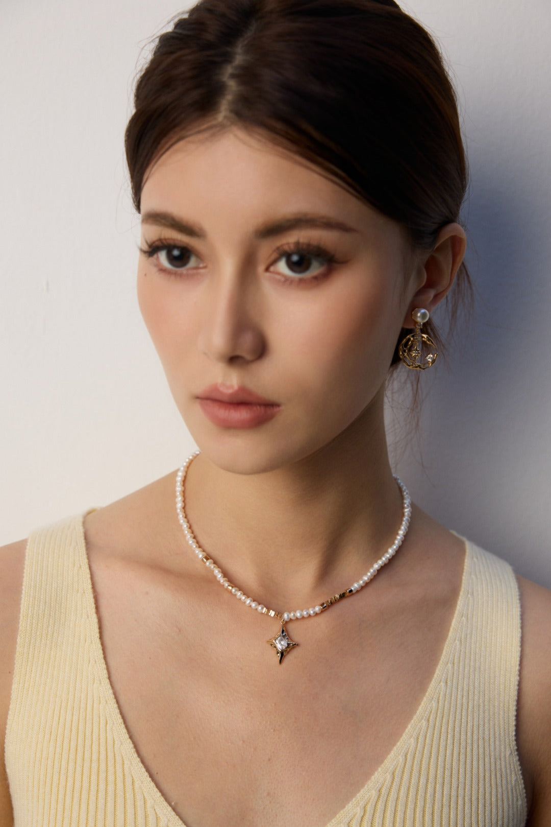 Zircon Pendant Pearl Necklace, pearl pendant necklace, sterling silver pearl necklace, zircon pearl necklace, elegant necklace for women, timeless jewelry gift