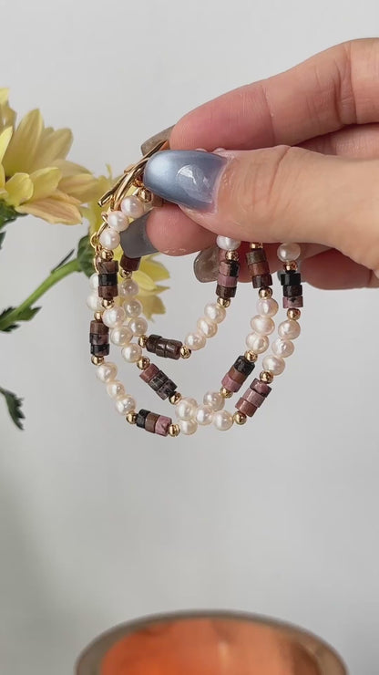 Tiger’s Eye & Natural Pearl Necklace | S925 Minimalist Elegant