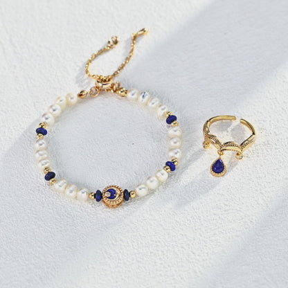S925 silver lapis lazuli necklace - Vintage Fluid Design