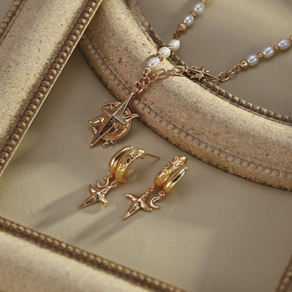 Vintage Cross Earrings | S925 Silver 18K Gold & Platinum