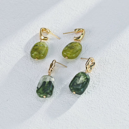 Minimalist Amber-Inspired Earrings