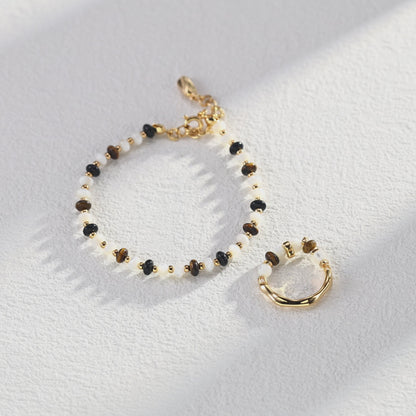 Tiger’s Eye & Black Onyx Bracelet | S925 Sterling Silver