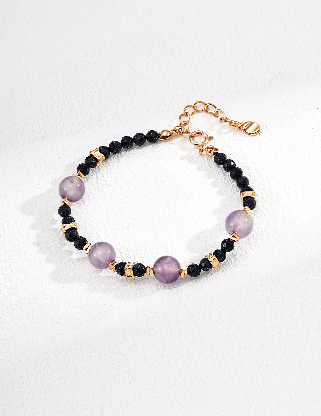lavender amethyst beaded bracelet, blue sandstone bracelet, S925 silver beaded bracelet, gemstone bracelet, artisanal crystal jewelry, elegant beaded bracelet, natural gemstone bracelet