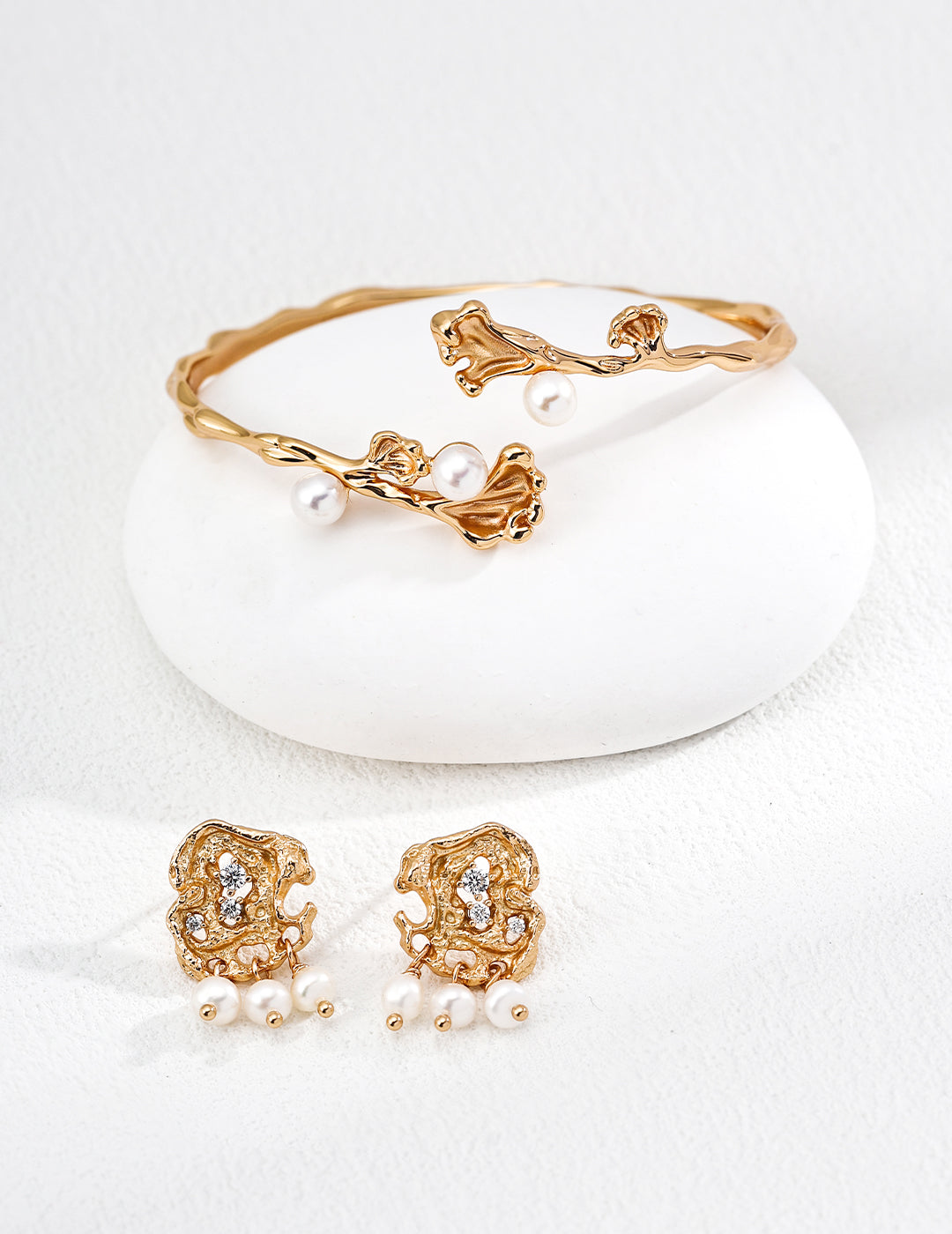 S925 silver pearl earrings, S925 silver pearl earrings, vintage retro gold jewelry, elegant pearl earrings, vintage pearl cubic zirconia earrings, Pearl & Cubic Zirconia Earrings