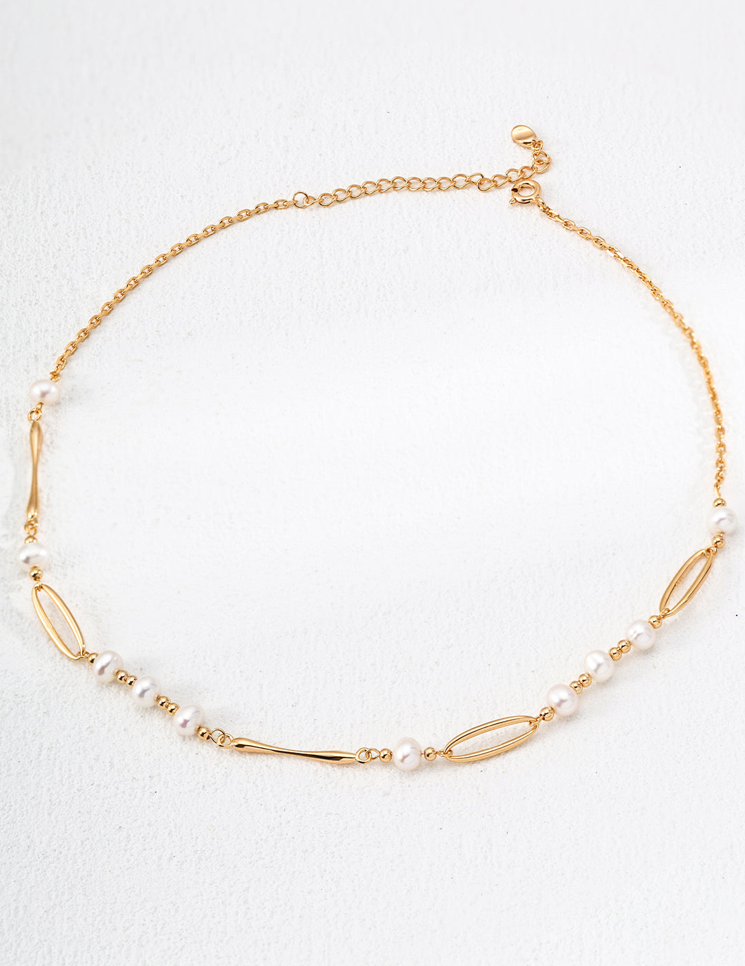 french inspired pearl necklace, S925 silver pearl necklace, 18K gold finish necklace, natural pearl jewelry, French elegant necklace, timeless pearl necklace