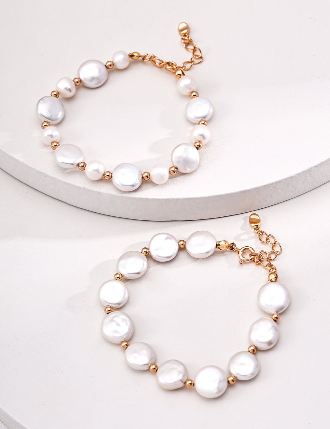 baroque button pearl bracelet, S925 silver pearl bracelet, baroque pearl jewelry, lantern spacer bracelet, artisan pearl bracelet, elegant gemstone bracelet