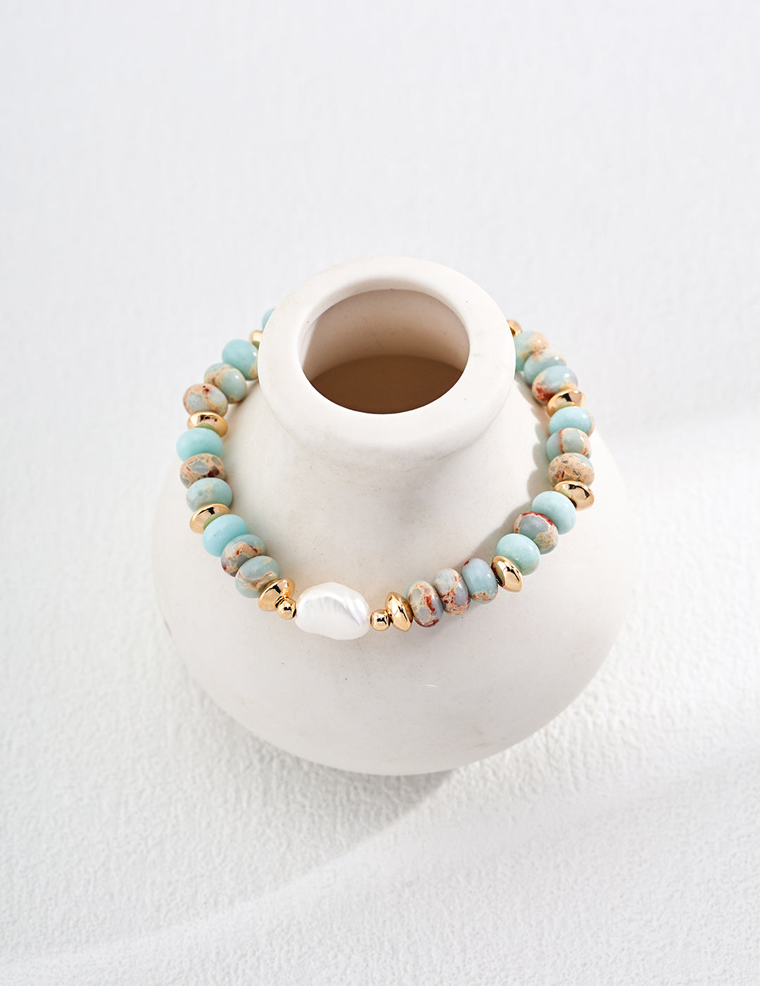  Natural Pearl & Blue ShouShan Stone Bracelet, S925 silver gemstone bracelet, natural pearl bracelet, blue shoushan stone jewelry, artisan gemstone bracelet, elegant pearl stone bracelet