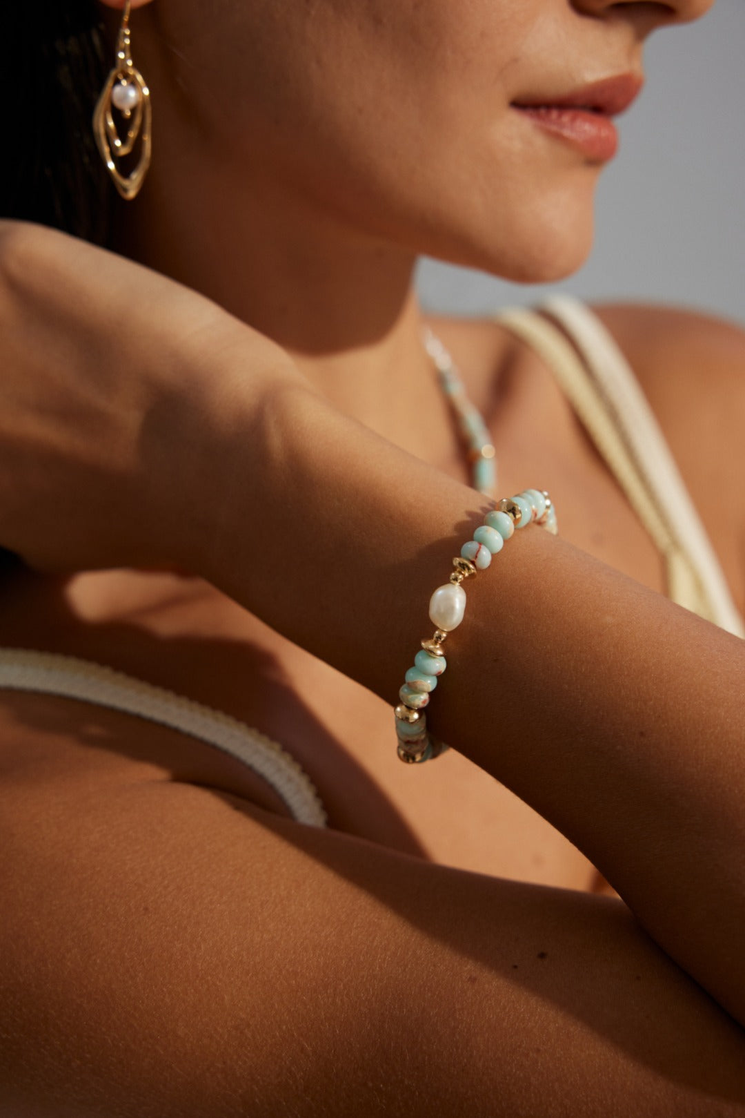 Natural Pearl & Blue ShouShan Stone Bracelet, S925 silver gemstone bracelet, natural pearl bracelet, blue shoushan stone jewelry, artisan gemstone bracelet, elegant pearl stone bracelet