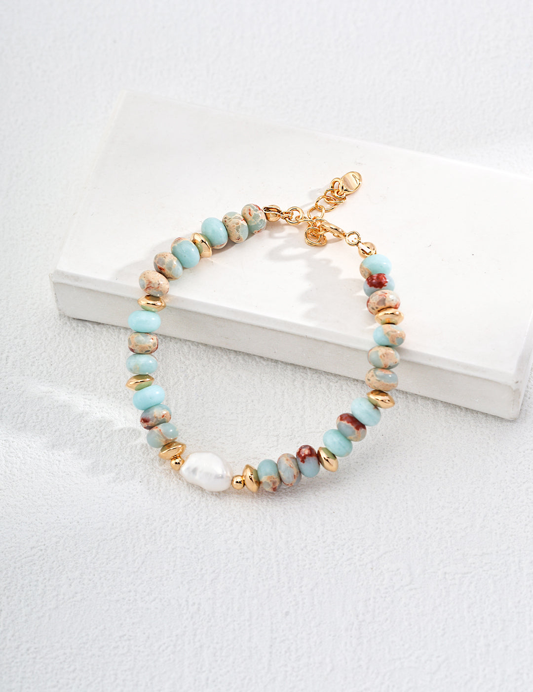  Blue ShouShan Gemstone Necklace, S925 silver pearl necklace, blue ShouShan stone jewelry, vintage gold pearl necklace, adjustable chain necklace, elegant gemstone necklace
