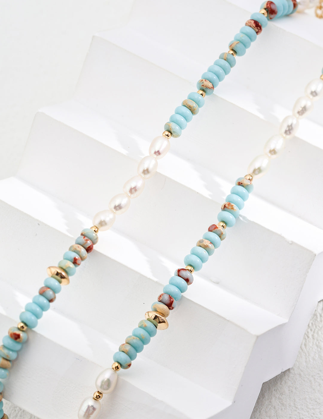  Blue ShouShan Gemstone Necklace, S925 silver pearl necklace, blue ShouShan stone jewelry, vintage gold pearl necklace, adjustable chain necklace, elegant gemstone necklace