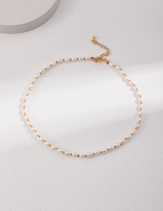 pearl choker necklace, S925 silver pearl choker, versatile layered necklace, vintage gold pearl necklace, minimalist pearl jewelry, classic pearl choker design