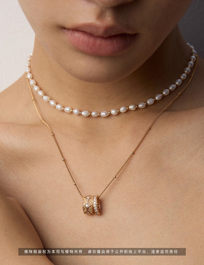 pearl choker necklace, S925 silver pearl choker, versatile layered necklace, vintage gold pearl necklace, minimalist pearl jewelry, classic pearl choker design