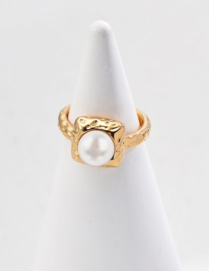 Minimalist Natural Pearl Ring, S925 silver pearl ring, natural pearl jewelry, adjustable ring, minimalist ring design, everyday elegant ring