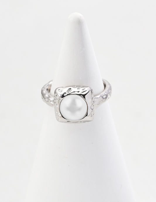 Minimalist Natural Pearl Ring, S925 silver pearl ring, natural pearl jewelry, adjustable ring, minimalist ring design, everyday elegant ring
