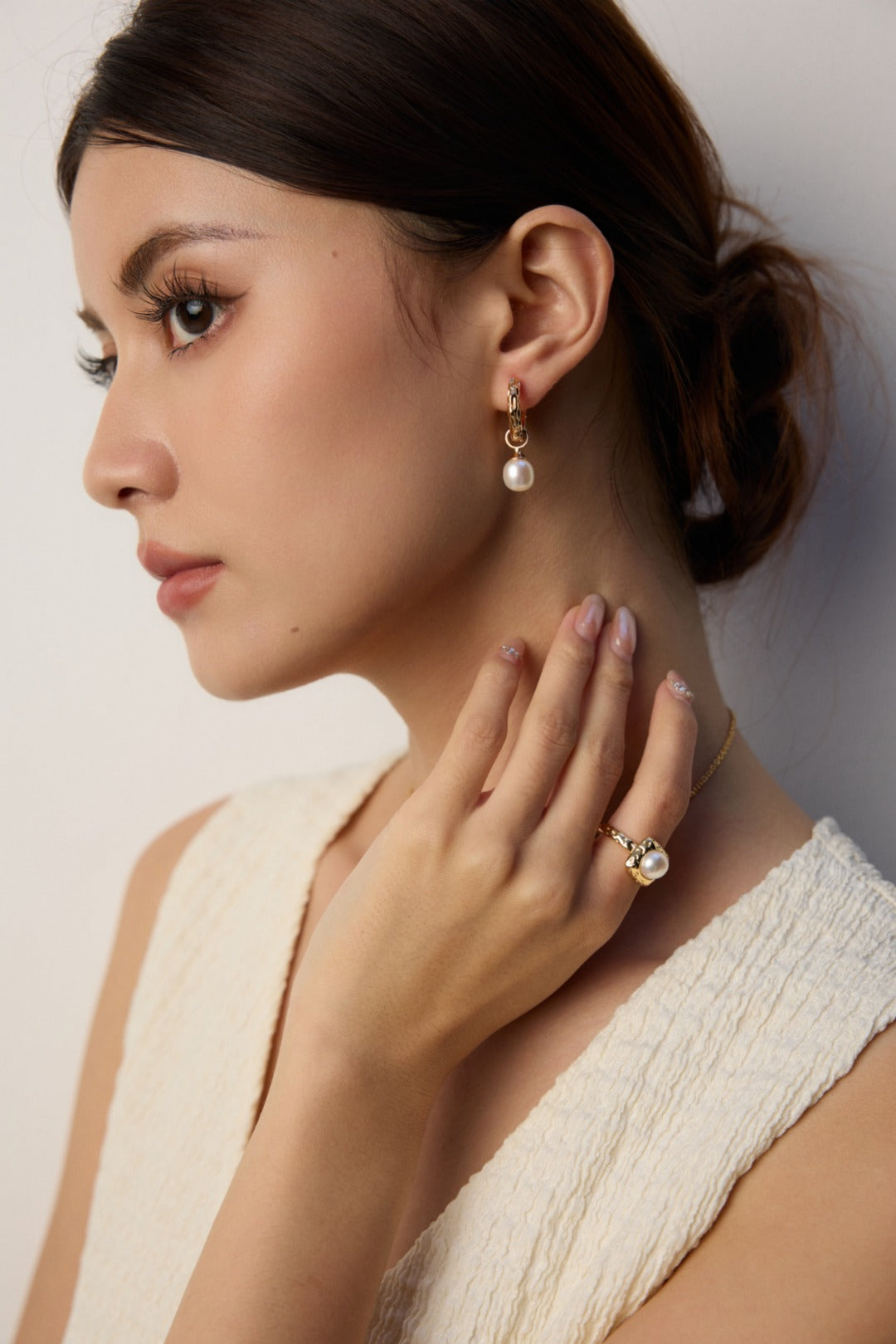 Minimalist Natural Pearl Ring, S925 silver pearl ring, natural pearl jewelry, adjustable ring, minimalist ring design, everyday elegant ring
