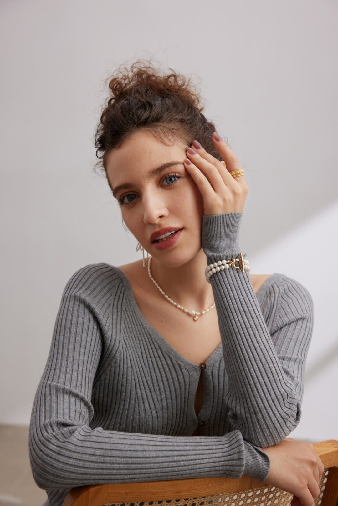Natural Pearl & Zircon Pendant Necklace, natural pearl pendant necklace, zircon pendant necklace, S925 sterling silver necklace, adjustable length necklace, minimalist pearl jewelry