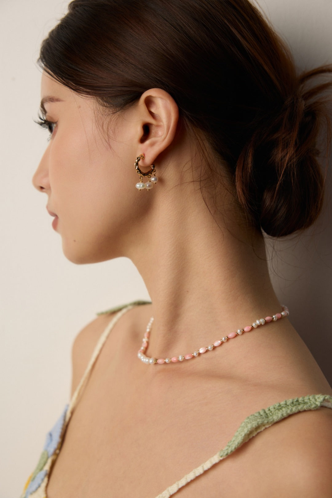 Natural Pearl C-Shaped Earrings, pearl C-shaped earrings, S925 silver pearl earrings, minimalist pearl jewelry, daily wear earrings, elegant pearl earrings