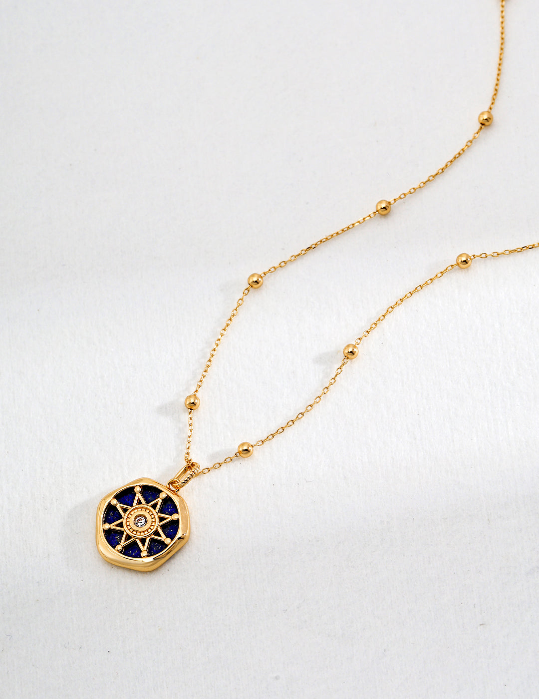 Lapis Lazuli Zodiac Necklace, lapis lazuli necklace, zodiac astrolabe necklace, celestial jewelry, S925 sterling silver necklace, vintage gold zodiac necklace