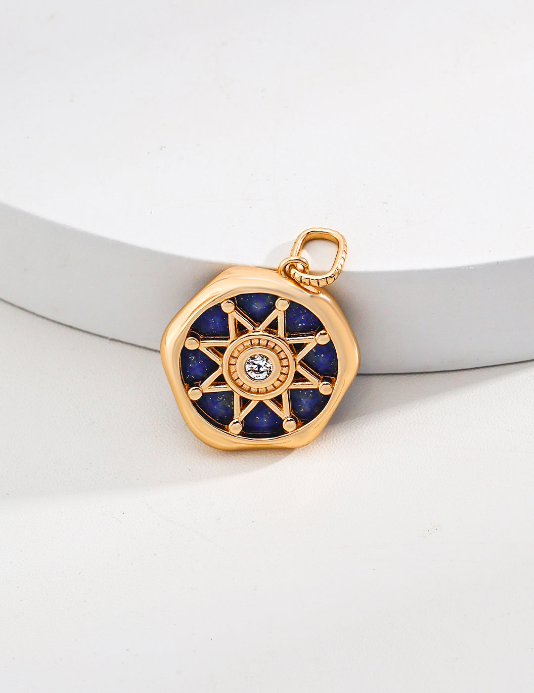Lapis Lazuli Zodiac Necklace, lapis lazuli necklace, zodiac astrolabe necklace, celestial jewelry, S925 sterling silver necklace, vintage gold zodiac necklace