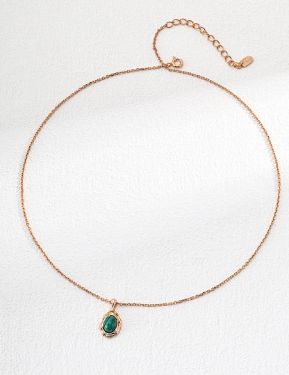 Tiger’s Eye & Malachite Necklace, Tiger’s Eye & Malachite Necklace, Tiger's Eye & Malachite Necklace, Tiger's Eye necklace, Malachite stone necklace, sterling silver gemstone necklace, natural stone necklace for women, nature inspired jewelry