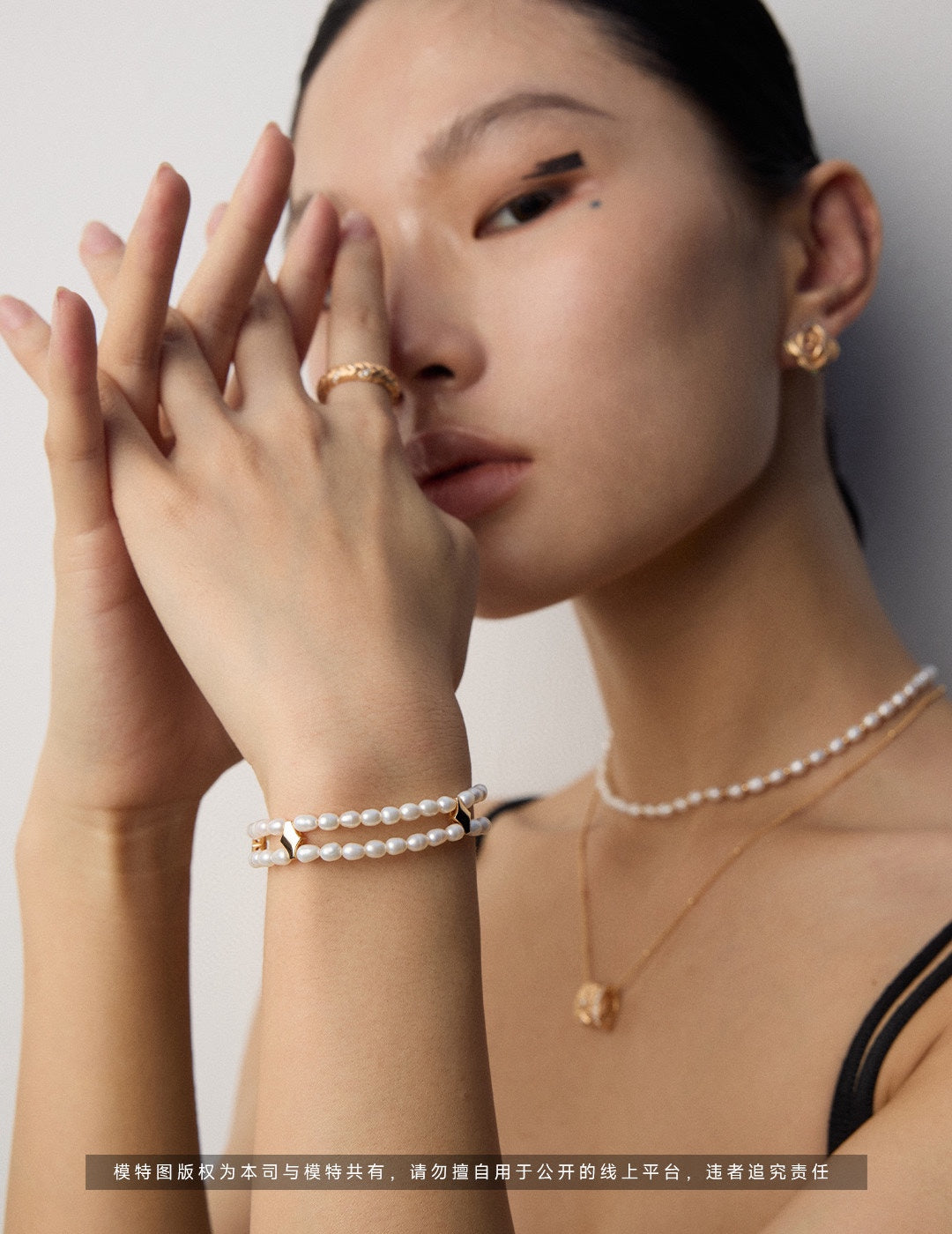 double layer pearl bracelet, double layer pearl bracelet,S925 pearl bracelet, natural pearl jewelry, French inspired bracelet, vintage pearl jewelry, sterling silver pearl bracelet, elegant layered bracelet