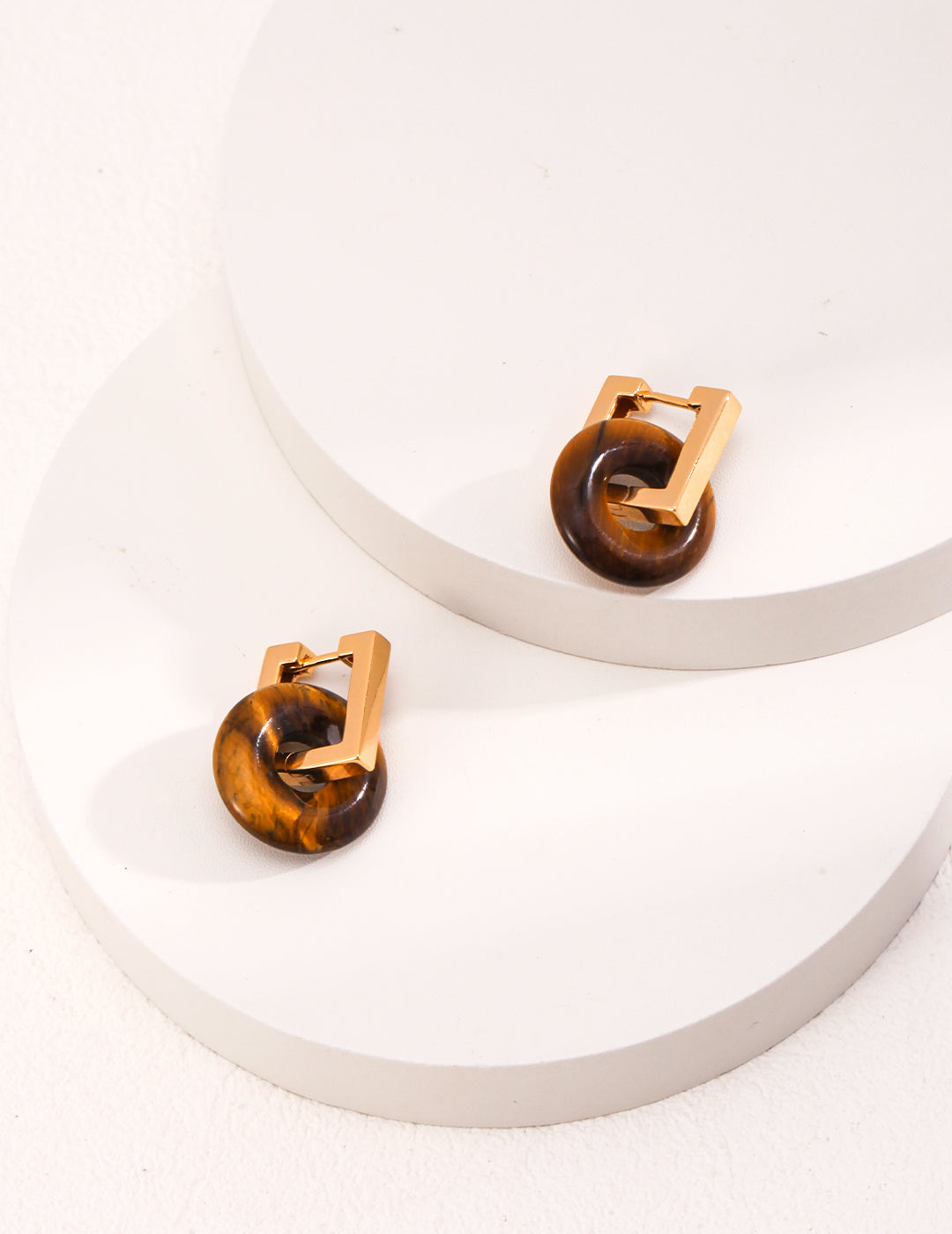  Vintage Tiger’s Eye Earrings , Vintage Tiger's Eye Earrings, tiger's eye gemstone earrings, natural brown gemstone earrings, S925 sterling silver earrings, 18K gold silver earrings, vintage gemstone jewelry