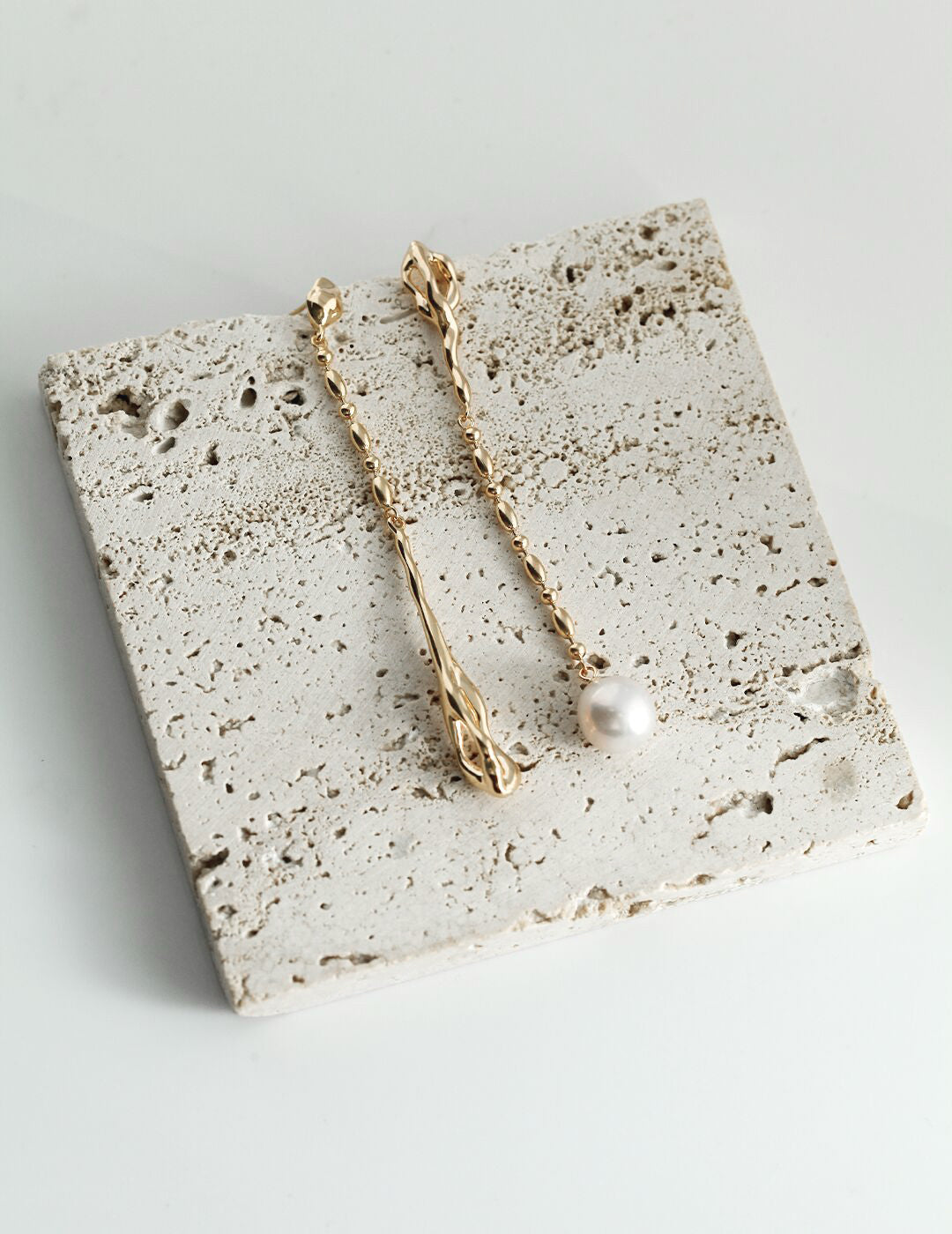 baroque pearl earrings, S925 silver pearl earrings, baroque pearl jewelry, flowing elegance earrings, asymmetric AB design earrings, artisan silver earrings