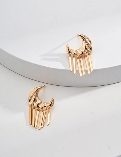 french tassel earrings, S925 silver tassel earrings, vintage minimalist earrings, sterling silver jewelry, elegant tassel earrings, artistic French earrings