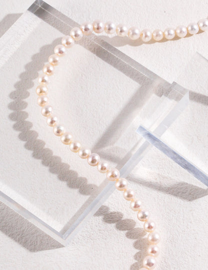 Minimalist Classic Pearl Necklace, S925 silver pearl necklace, minimalist pearl necklace, classic pearl necklace for women, everyday pearl jewelry, timeless pearl necklace, 