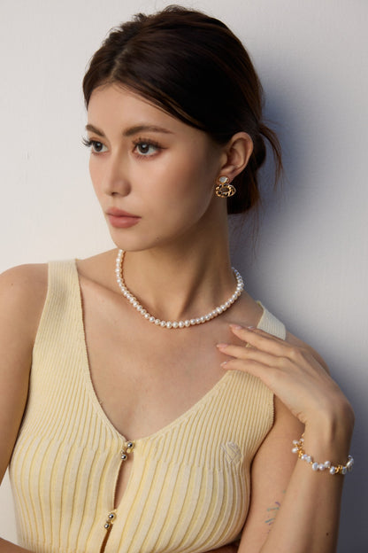Minimalist Classic Pearl Necklace, S925 silver pearl necklace, minimalist pearl necklace, classic pearl necklace for women, everyday pearl jewelry, timeless pearl necklace
