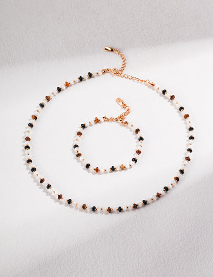 tiger’s eye & black onyx bracelet, S925 silver gemstone bracelet, tiger’s eye bracelet, black onyx jewelry, vintage gemstone bracelet, bold gemstone bracelet, tiger’s eye black onyx bracelet