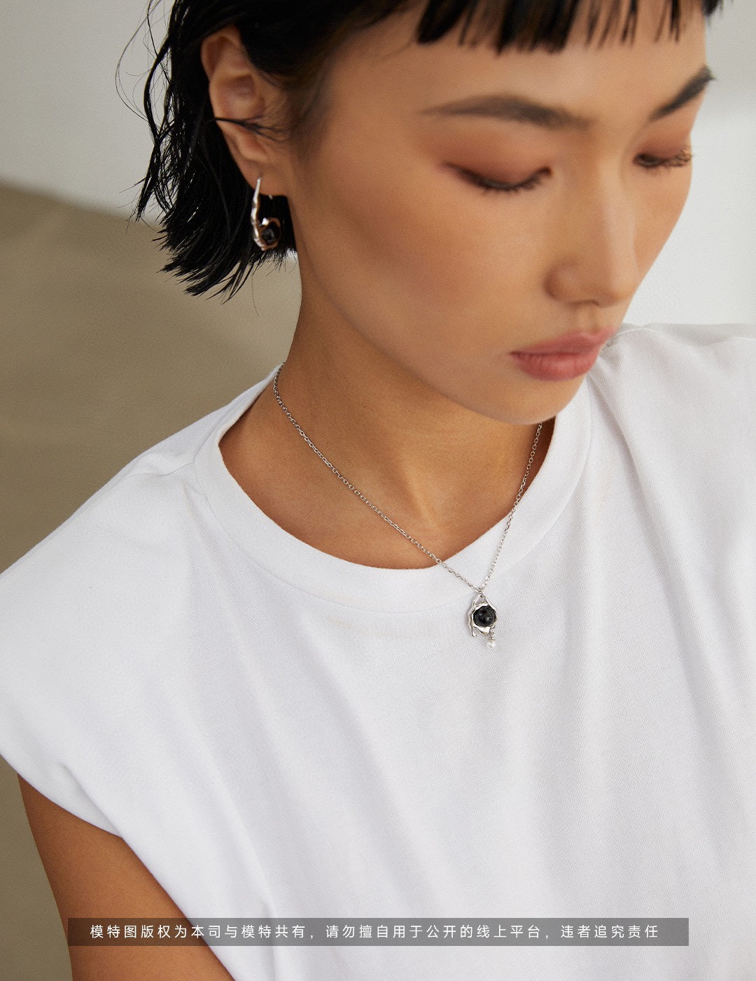 Agate & Opal Necklace, Agate Opal Pearl Necklace, pearl gemstone necklace, sterling silver pearl necklace, fluid oval pendant necklace, natural pearl jewelry, artistic silver necklace