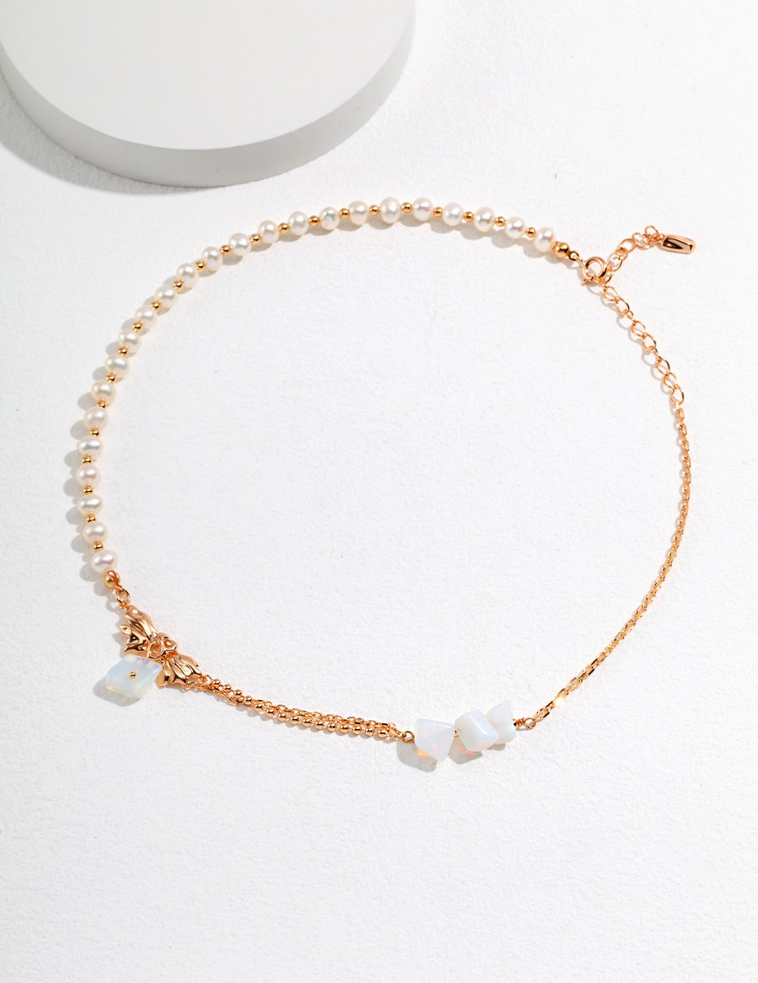 Pearl & Opal Necklace, irregular pearl necklace, opal pendant necklace, sterling silver pearl necklace, nature inspired jewelry, artistic silver necklace, modern pearl opal necklace