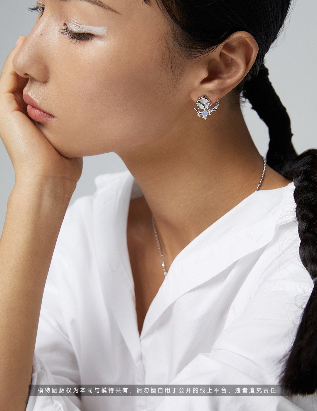 Mother of Pearl & Opal Earrings, Mother of Pearl Opal Earrings, asymmetric pearl earrings, opal drop earrings, sterling silver pearl earrings, mother of pearl earrings, artistic asymmetrical earrings, modern pearl jewelry
