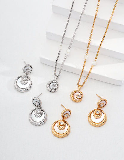 mother of pearl zircon earrings, S925 silver pearl earrings, elegant mother of pearl earrings, timeless gemstone earrings, mother of pearl earrings, zircon gemstone earrings, elegant feminine jewelry, timeless earrings, gemstone jewelry for women, classic pearl earrings