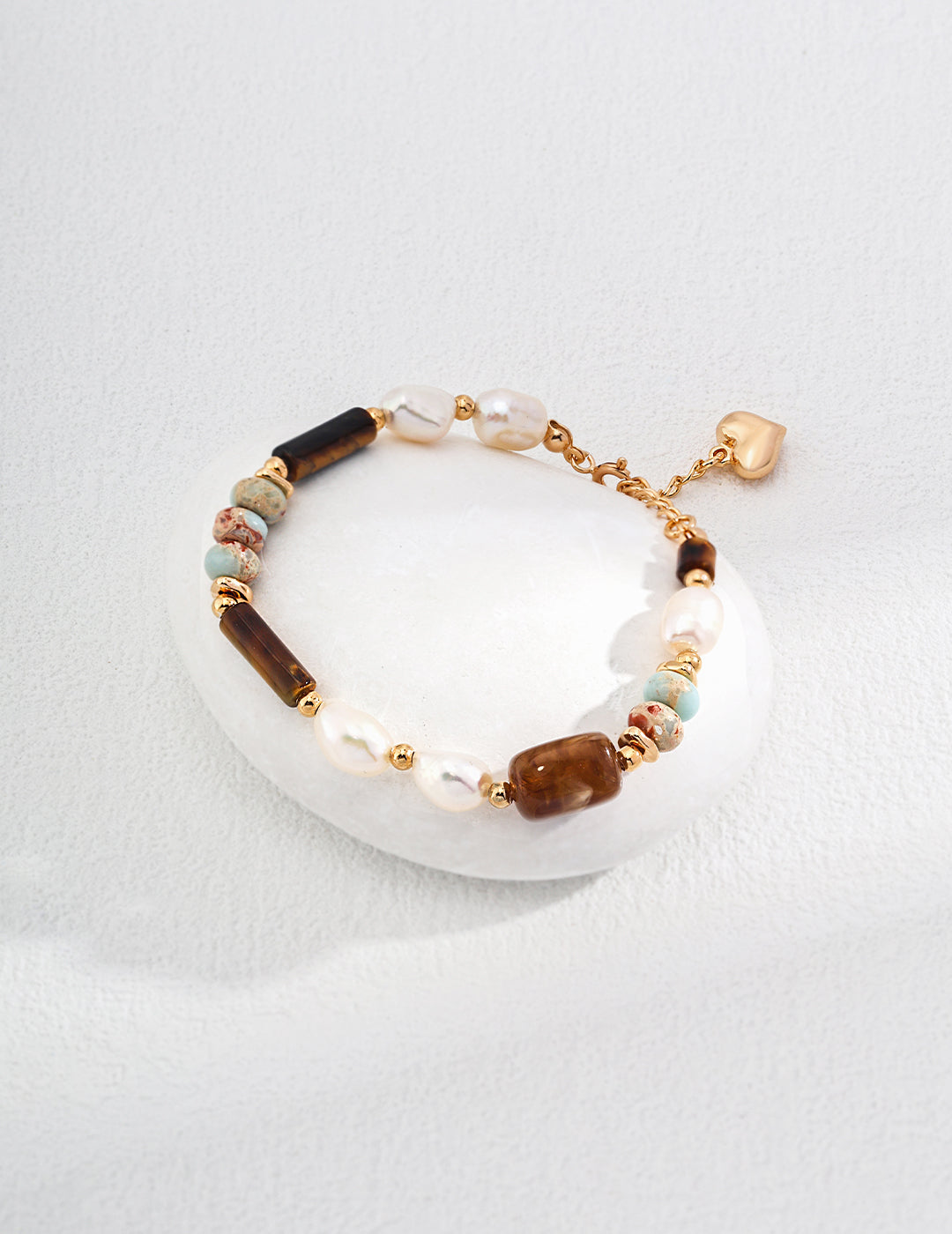Baroque Pearl & Tiger Eye Bracelet