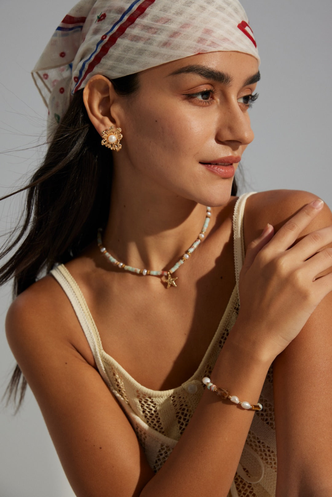 Baroque Pearl & Tiger Eye Bracelet