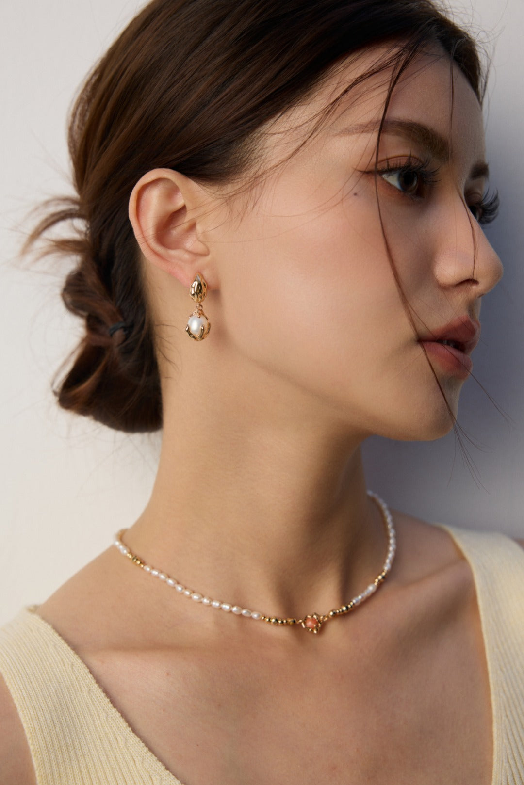Baroque Natural Pearl Earrings | Lava Inspired Design