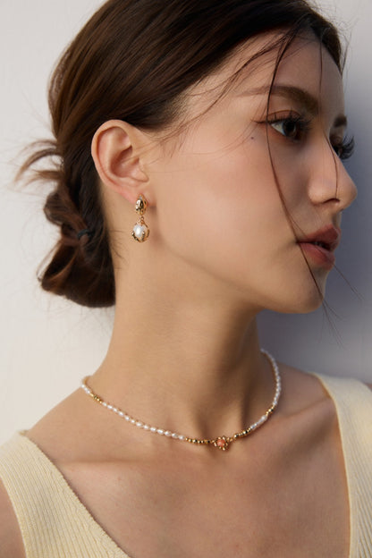 Baroque Natural Pearl Earrings | Lava Inspired Design
