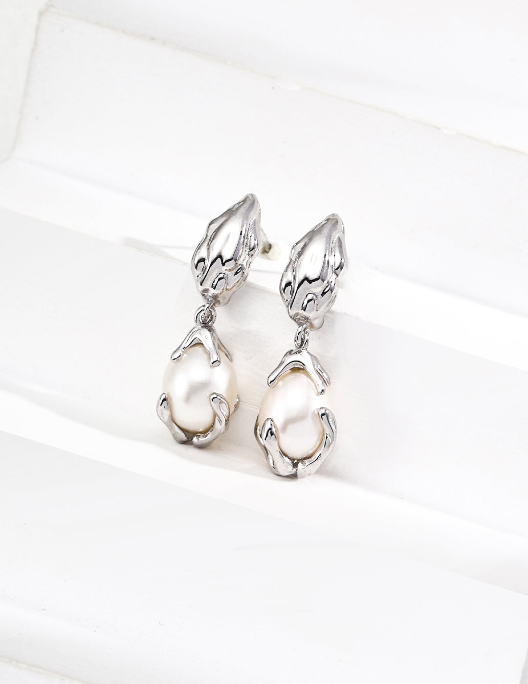 Baroque Natural Pearl Earrings | Lava Inspired Design