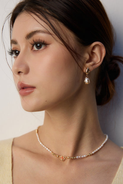 Baroque Natural Pearl Earrings | Lava Inspired Design