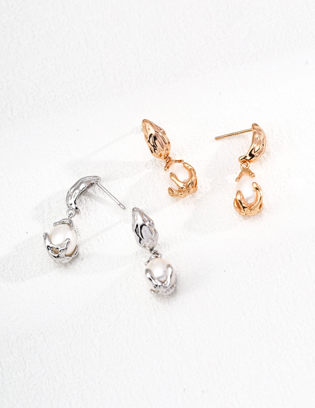 Baroque Natural Pearl Earrings | Lava Inspired Design