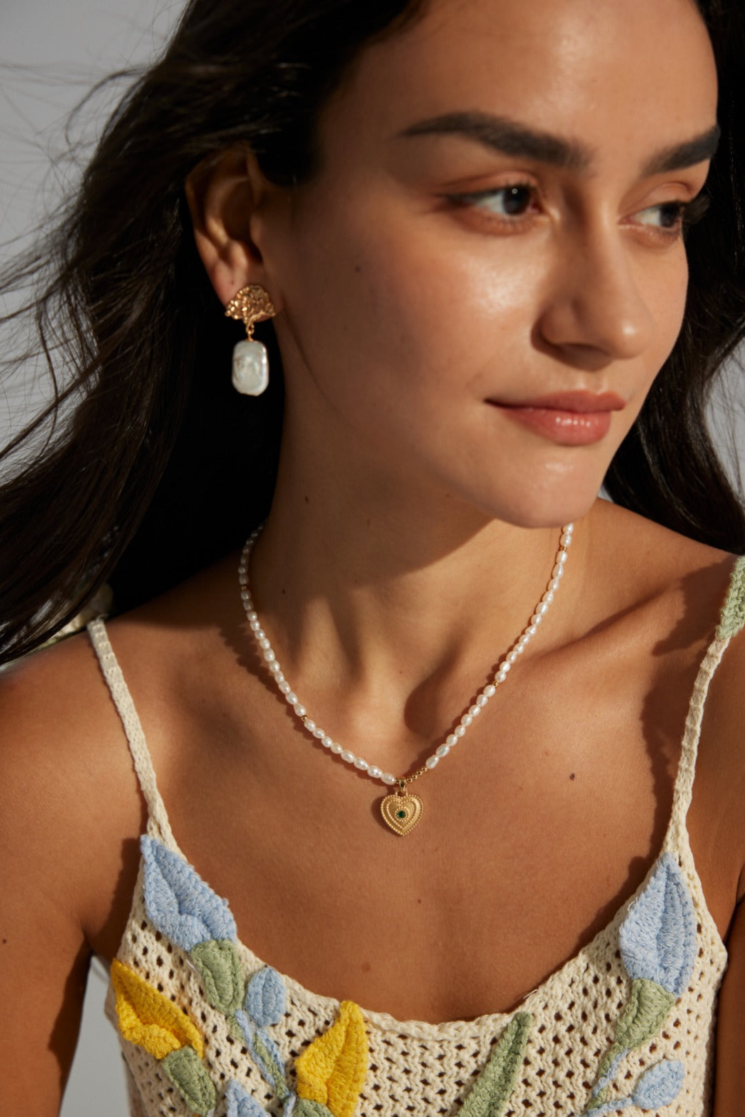 vintage baroque pearl earrings, baroque pearl earrings, leaf shape earrings, vintage pearl earrings, S925 silver pearl jewelry, natural baroque pearl, artistic pearl earrings