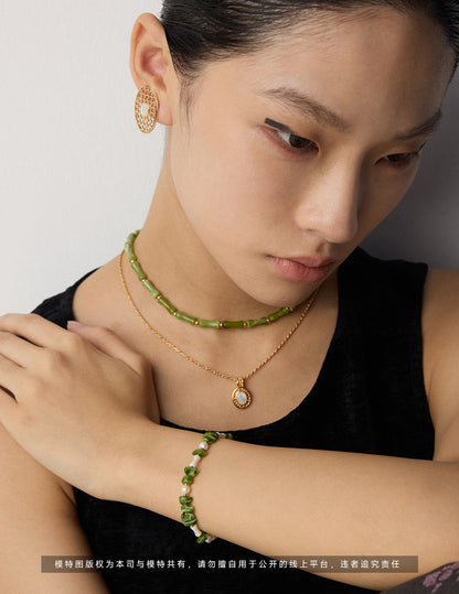 Bamboo-Inspired Pearl Necklace, oriental pearl necklace, bamboo design jewelry, S925 silver pearl necklace, Asian-inspired jewelry, minimalist pearl pendant, natural pearl necklace