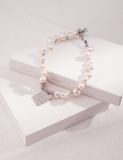 Natural Pearl Bracelet , pearl charm bracelet, S925 pearl bracelet, heart charm bracelet, good luck jewelry, pearl charm bracelet, silver pearl bracelet, heart charm bracelet, good luck jewelry, S925 sterling silver bracelet, natural pearl jewelry, meaningful gift bracelet