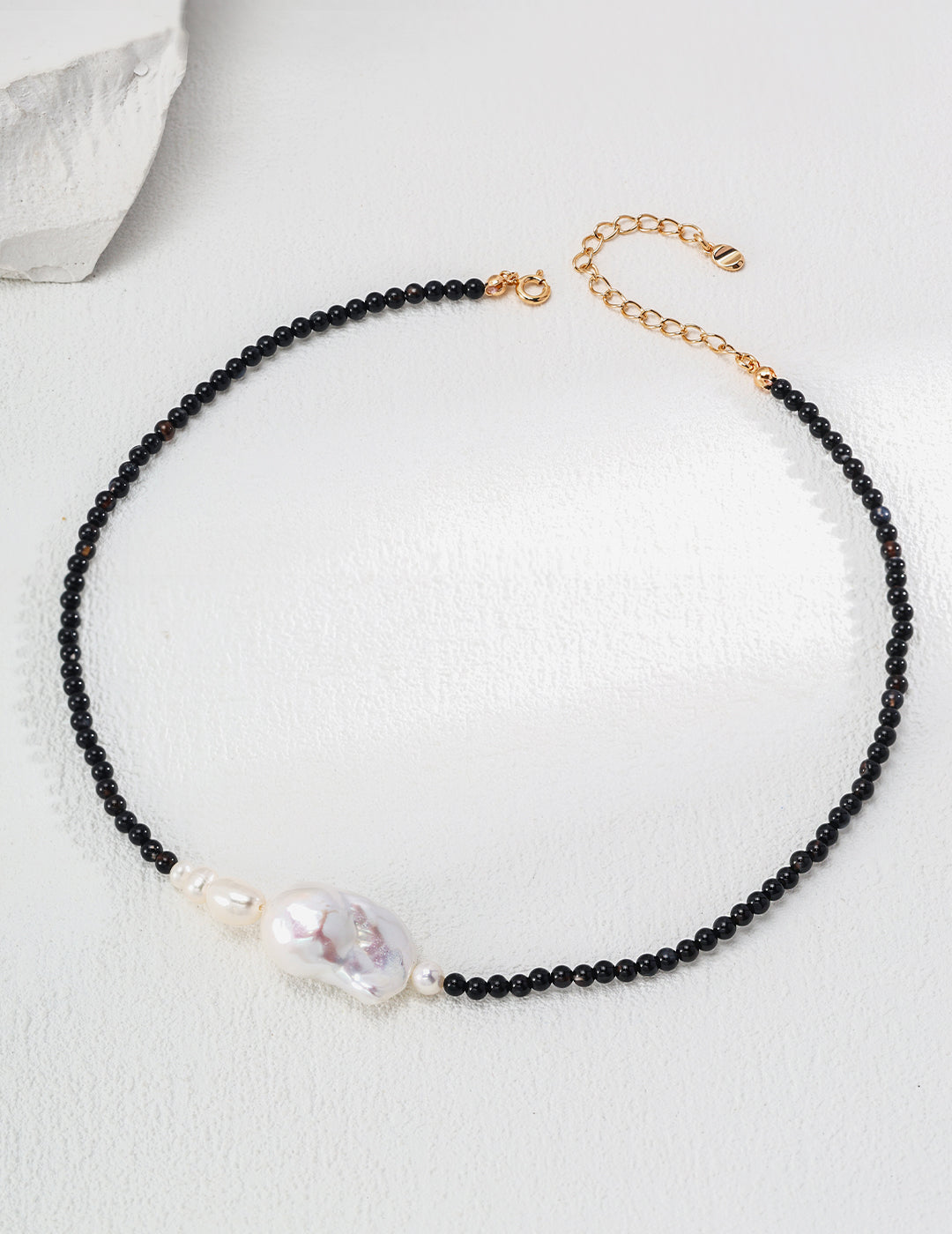 Baroque Pearl & Black Onyx Necklace