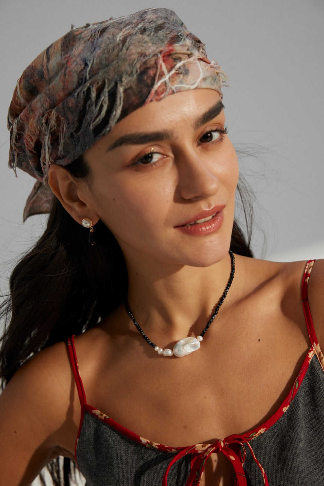 Baroque Pearl & Black Onyx Necklace