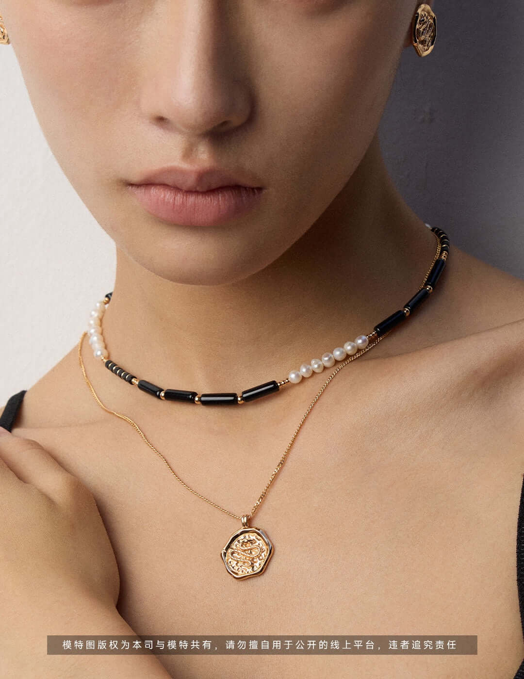 black onyx pearl necklace, black onyx necklace, pearl gemstone necklace, S925 silver pearl necklace, minimalist gemstone necklace, black and white jewelry, natural pearl necklace