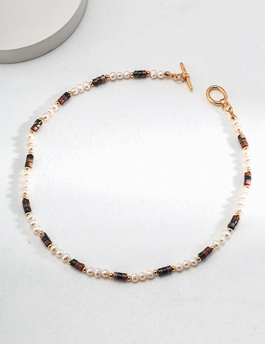 Tiger’s Eye & Natural Pearl Necklace | S925 Minimalist Elegant